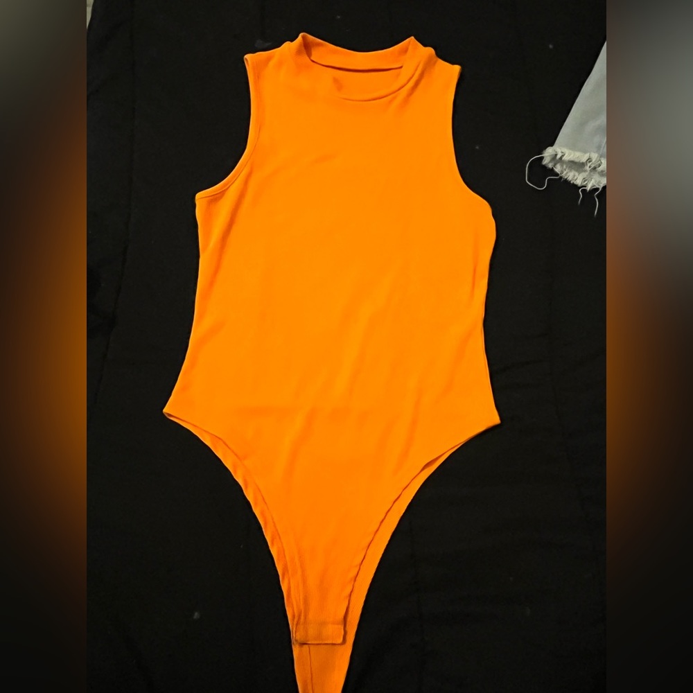 Shein orange body suit Medium
